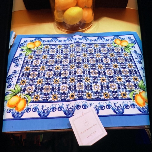 5 Placemats Brand New with Labels. Modern Southern Home Al Fresco Blue & White. - Picture 4 of 14